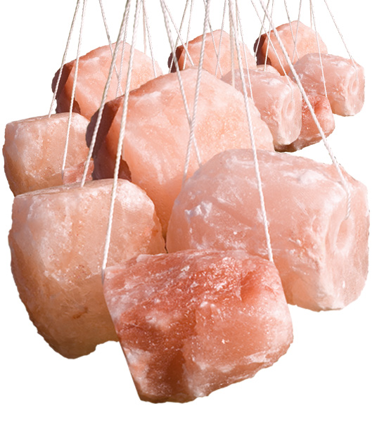 Makana Salzlecksteine für Tiere, 18 Stück, je 2,5 kg mit Seil
