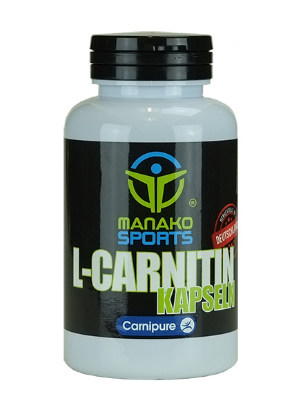 manako sports L-Carnitin Kapseln (Original Carnipure™), 120 Stück a 600 mg, Dose a 84 g