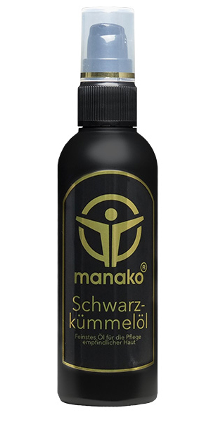 manako Schwarzkümmelöl (Hautöl/ Kosmetiköl/ Massageöl), 100 ml Pumpfläschchen