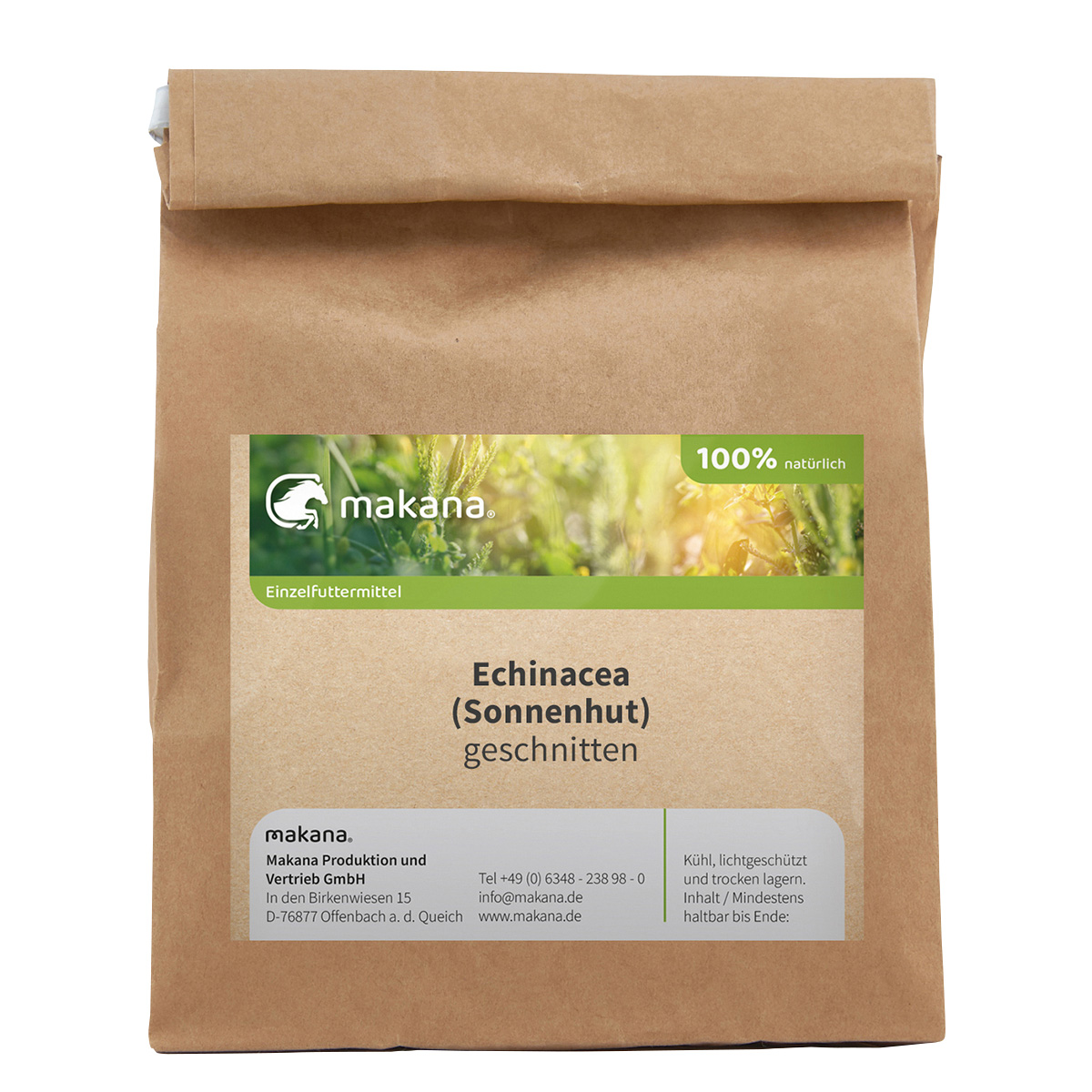 Makana Echinacea (Sonnenhut) für Tiere, geschnitten, 500 g Tüte
