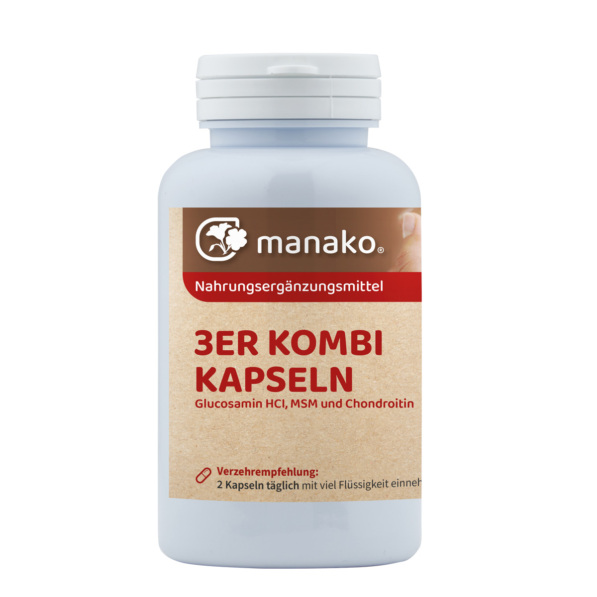 manako 3er KOMBI Kapseln Glucosamin MSM Chondroitin, 120 Stück, 79,8 g